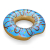 Bestway 36118 Koło do pływania Donut Niebieski 1.07m