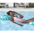 Bestway 43839 Fotel Leżak siatkowy do pływania Miętowe kwiaty 1.45m x 87cm