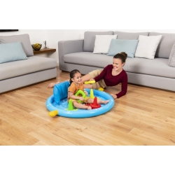Bestway 52568 Basenik dmuchany z daszkiem, oparciem i sorterem 1.15m x 89cm x 76cm