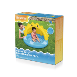 Bestway 52637 Basenik dmuchany z daszkiem i pompowanym dnem Słoneczko 1.01m x 97cm x 71cm
