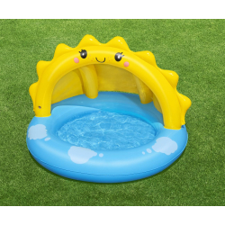 Bestway 52637 Basenik dmuchany z daszkiem i pompowanym dnem Słoneczko 1.01m x 97cm x 71cm