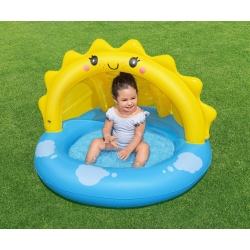 Bestway 52637 Basenik dmuchany z daszkiem i pompowanym dnem Słoneczko 1.01m x 97cm x 71cm