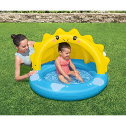 Bestway 52637 Basenik dmuchany z daszkiem i pompowanym dnem Słoneczko 1.01m x 97cm x 71cm