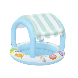 Bestway 52638 Basenik dmuchany z daszkiem i pompowanym dnem Cukierkowy Domek 1.04m x 84cm