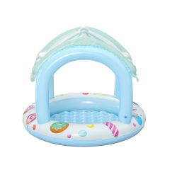 Bestway 52638 Basenik dmuchany z daszkiem i pompowanym dnem Cukierkowy Domek 1.04m x 84cm
