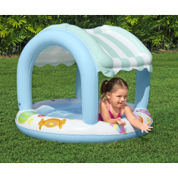 Bestway 52638 Basenik dmuchany z daszkiem i pompowanym dnem Cukierkowy Domek 1.04m x 84cm