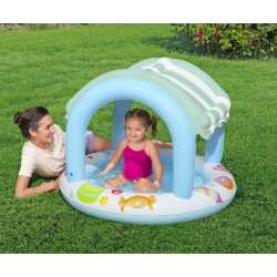 Bestway 52638 Basenik dmuchany z daszkiem i pompowanym dnem Cukierkowy Domek 1.04m x 84cm