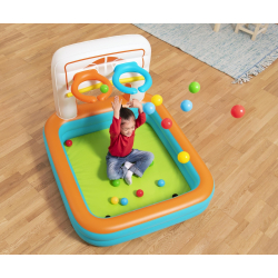 Bestway 52728 Basen dmuchany wielofunkcyjny z piłeczkami Koszykówka Piłeczki i Piłka nożna 1.20m x 1.07m