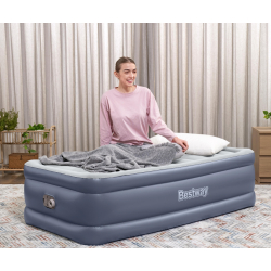 Bestway 6713G Materac dmuchany turystyczny z wbudowaną pompą powietrza Tritech Twin 1.91m x 0.97m x 51cm