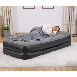 Bestway 67401 Materac dmuchany turystyczny z wbudowaną pompą powietrza Tritech Twin  1.91m x 0.97m x 46cm