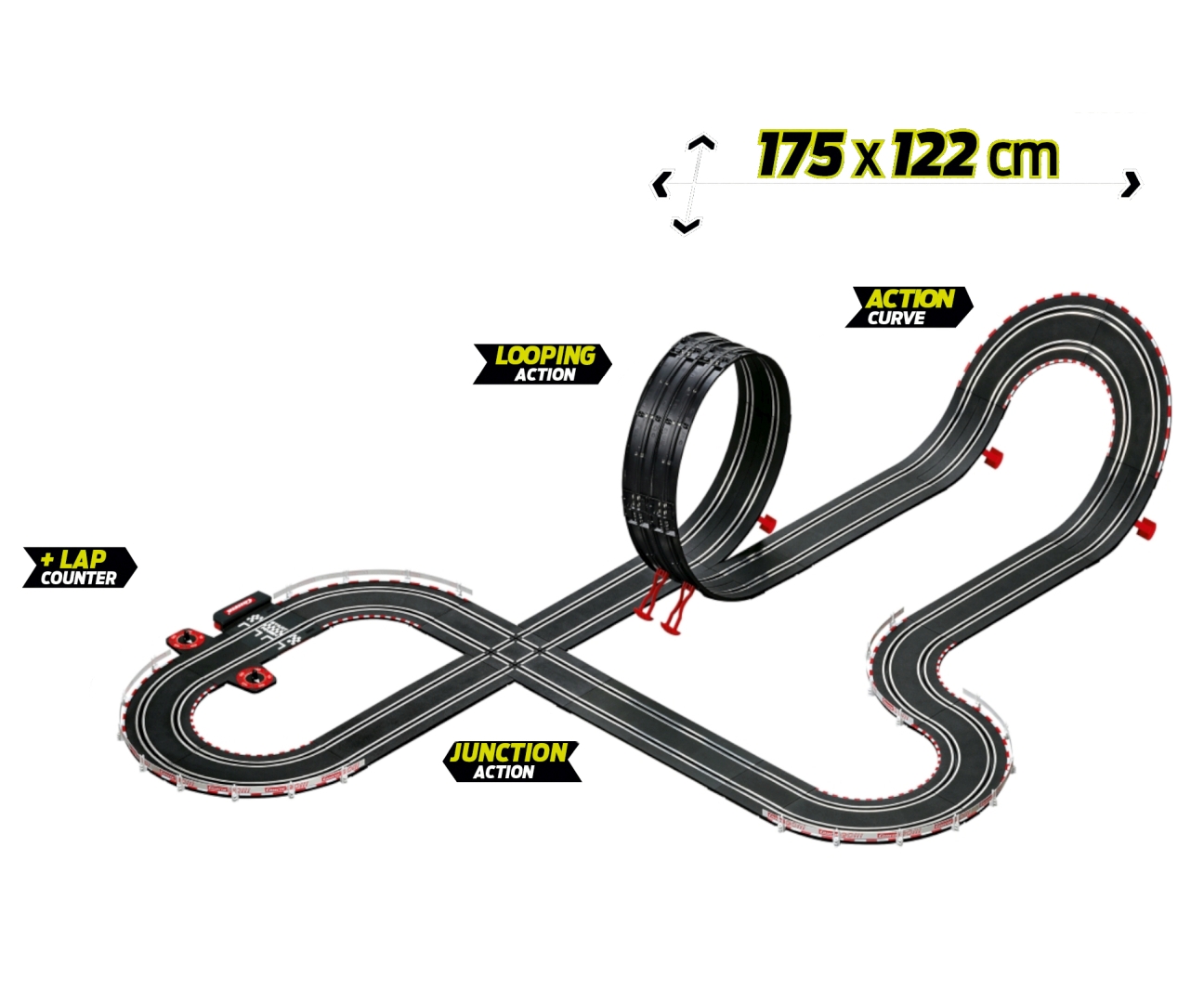 Circuit Voiture Carrera GT Super Challenge - Avec Voiture Valentino Rossi | 6.3m