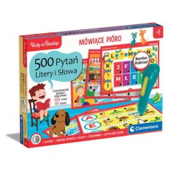 Clementoni Gry Edukacyjne 50780 Mówiące Pióro 500 Pytań Litery i Słowa