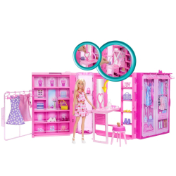 Mattel HXD58 Lalka Modowa Barbie Różowa Z Szafą