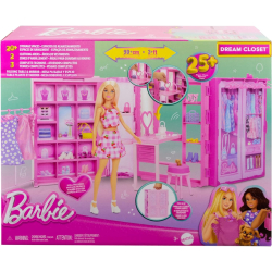 Mattel HXD58 Lalka Modowa Barbie Różowa Z Szafą