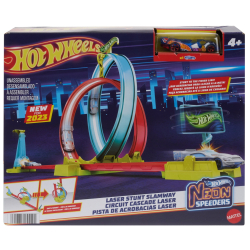 Hot Wheels HPC05 Neon Speeders Zestaw torów - Neonowa świecąca pętla