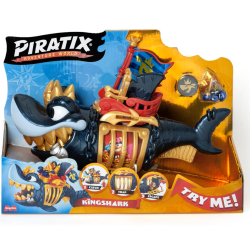 Magic Box Toys 60141000 Piratix King Shark Golden Teeth Złoty Rekin z Klatką