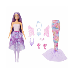 Mattel JCP74 Barbie Magiczna Lalka Lalka Wróżka Syrenka z Ubrankami