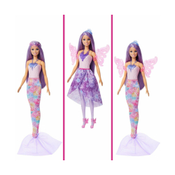 Mattel JCP74 Barbie Magiczna Lalka Lalka Wróżka Syrenka z Ubrankami