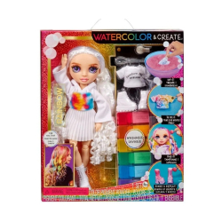 MGA 507581  Rainbow High Watercolor And Create Lalka Do Malowania Z Fioletowymi Oczami