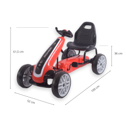 Milly Mally Gokart na pedały Power Red