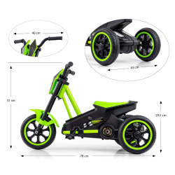 Milly Mally Gokart na pedały Rider Green