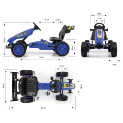 Milly Mally Gokart na pedały Rocket Navy