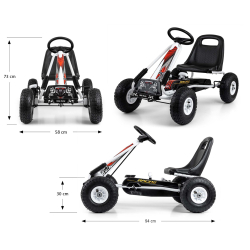 Milly Mally Gokart na pedały Thor White