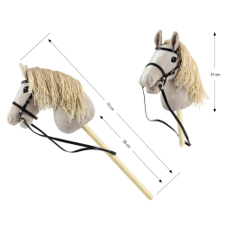 Milly Mally Hobby Plus Koń na Kiju Light Grey