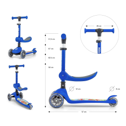 Milly Mally Scooter Fuzzy Blue