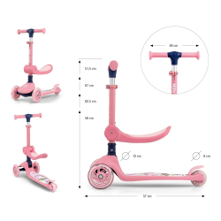 Milly Mally Scooter Fuzzy Pink