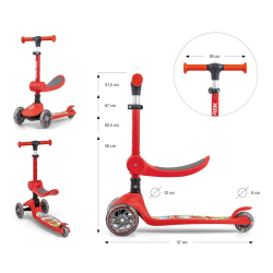 Milly Mally Scooter Fuzzy Red