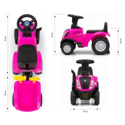 Milly Mally Pojazd NEW HOLLAND T7 TRAKTOR Pink
