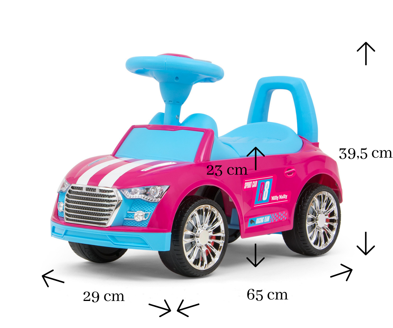 Pealeistutav sõiduk Racer Pink-Blue
