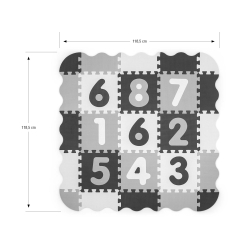 Milly Mally Mata piankowa puzzle Jolly 3x3 Digits - Grey