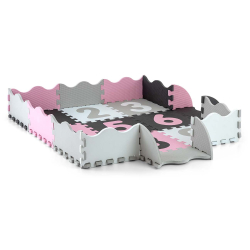 Milly Mally Mata piankowa puzzle Jolly 3x3 Digits - Pink Grey