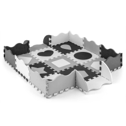 Milly Mally Mata piankowa puzzle Jolly 3x3 Shapes - Grey