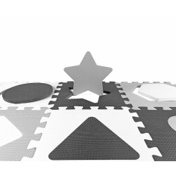 Milly Mally Mata piankowa puzzle Jolly 3x3 Shapes - Grey