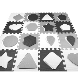 Milly Mally Mata piankowa puzzle Jolly 4x4 Shapes - Grey