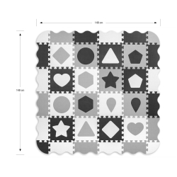 Milly Mally Mata piankowa puzzle Jolly 4x4 Shapes - Grey