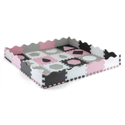 Milly Mally Mata piankowa puzzle Jolly 4x4 Shapes - Pink Grey