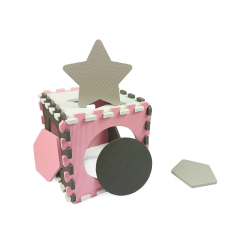 Milly Mally Mata piankowa puzzle Jolly 4x4 Shapes - Pink Grey