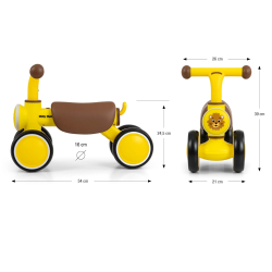 Milly Mally Pojazd York Yellow