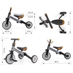 Milly Mally Rowerek 3w1 Optimus Grey