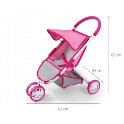 Milly Mally Wózek dla lalek Susie Prestige Pink