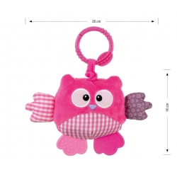 Zawieszka pluszowa Sówka - Cutie owl - 2881 PINK