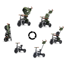 Qplay Rowerek Trójkołowy Rito Deluxe Rubber Olive