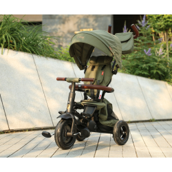 Qplay Rowerek Trójkołowy Rito Deluxe Rubber Olive
