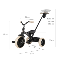 Qplay Rowerek Trójkołowy Elite Pro Black