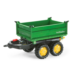 Rolly Toys 122004 Przyczepa Rolly-Mega Trailer jasno zielona, żółte koła, 2-osie