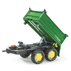 Rolly Toys 122004 Przyczepa Rolly-Mega Trailer jasno zielona, żółte koła, 2-osie